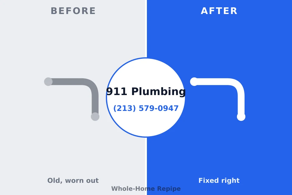 Before and after: plumbing company North Cape May, NJ